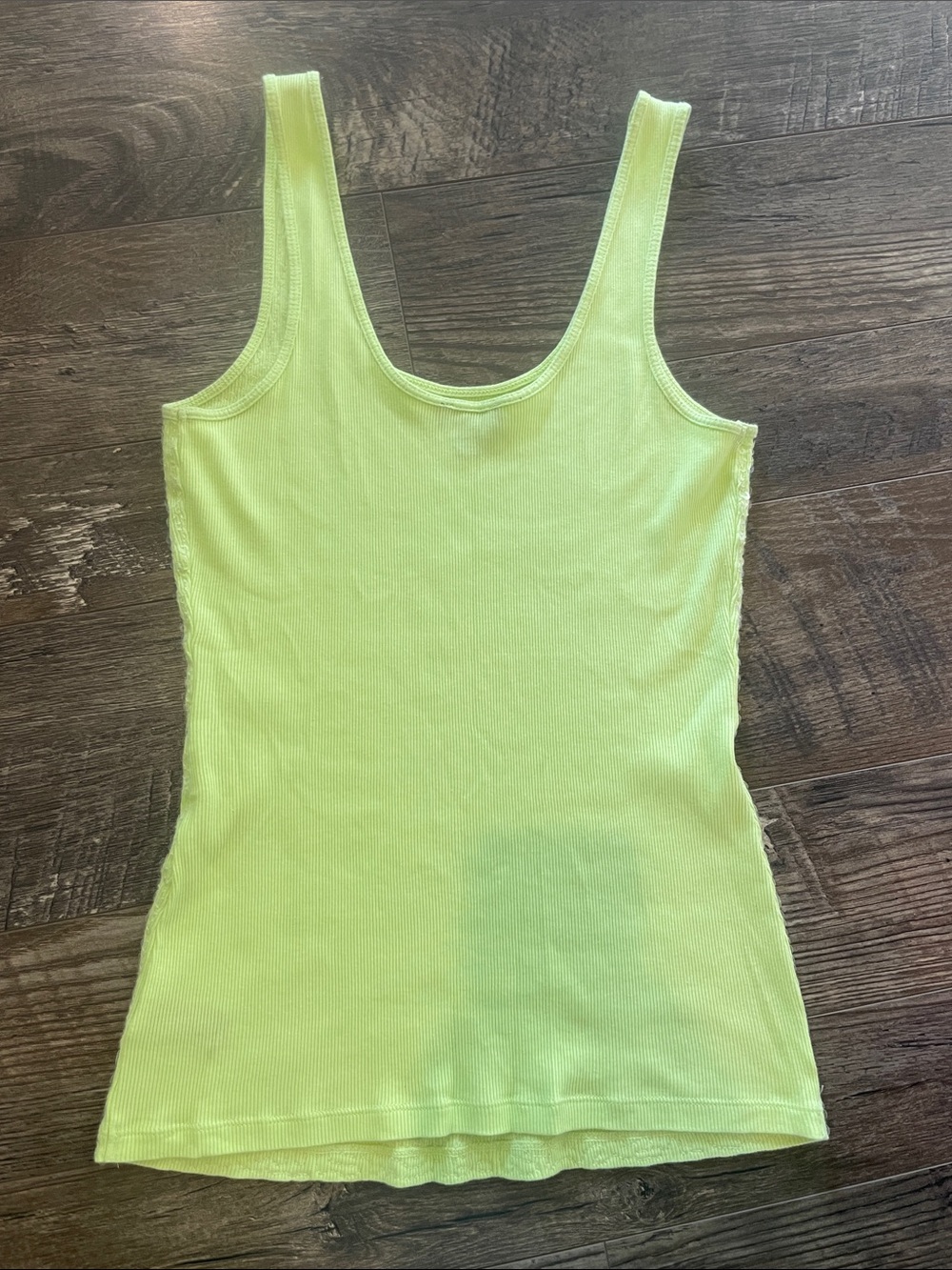Express Lime Green Sequin Tank Top Size Small - Picture 6 of 6